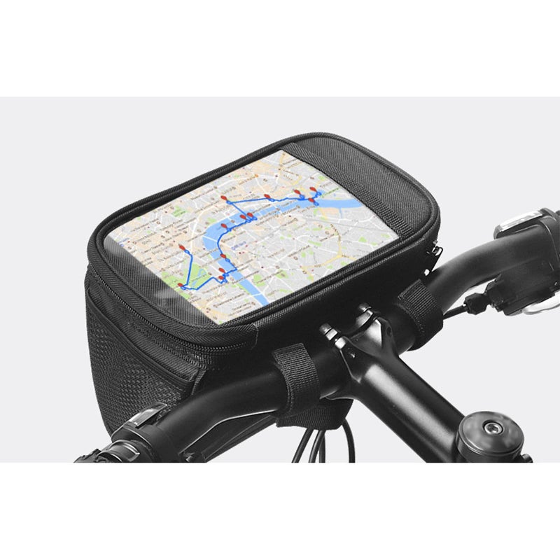 traderplus Bike Handlebar Bag Bicycle Front Basket Scooter Bag Insulated Cooler Storage Pouch Road Mountain Cycling Pack Cycling Accessories with TPU Touch Screen & Reflective Stripe - Image 4